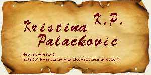 Kristina Palačković vizit kartica
